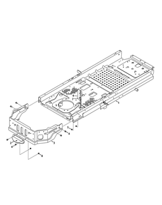 Frame Diagram and Parts List for Z-FORCESZ48 (17AIDGHB-17AIDGHB010)(2015) Cub Cadet Lawn Tractor